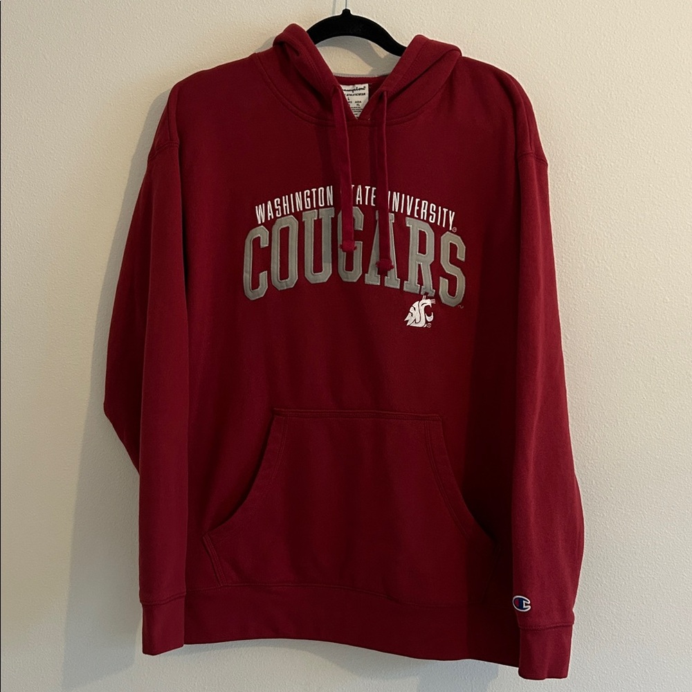 Champion Washington State WSU Cougars Hoodie Sweatshirt Size Large L